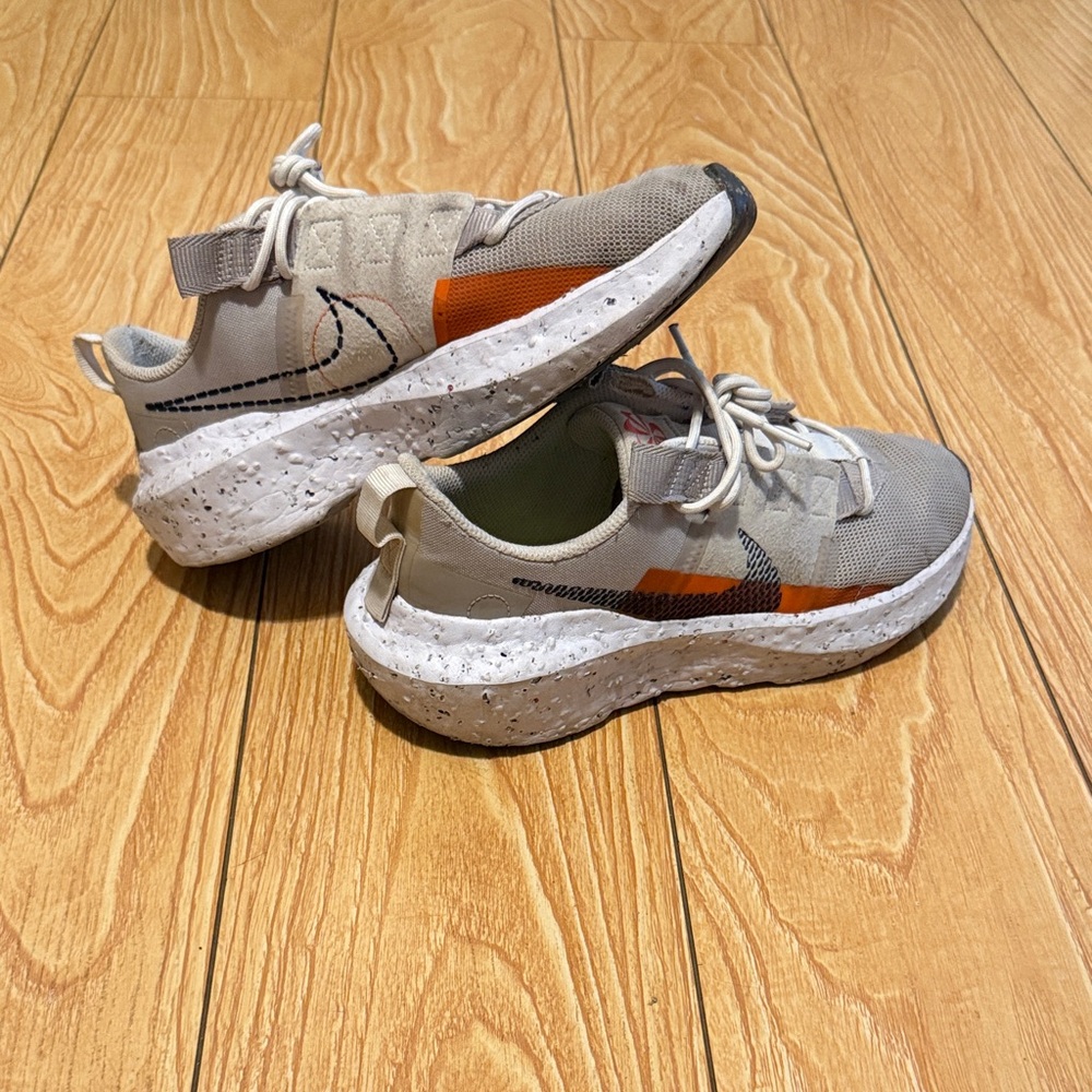 Nike Crater Impact Gray and Orange Sneakers